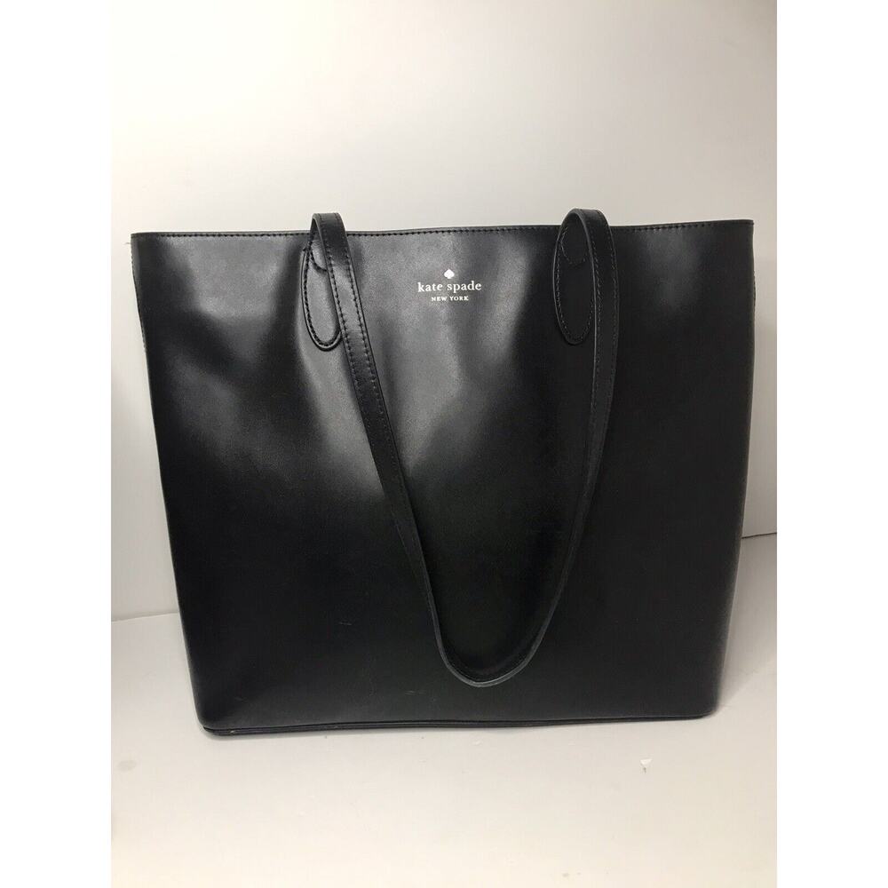 Kate Spade New York Black Leather Shoulder Bag Black Lining Purse